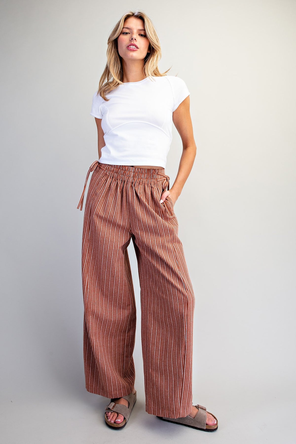The Palmer Pinstripe Pants | Terra Cotta