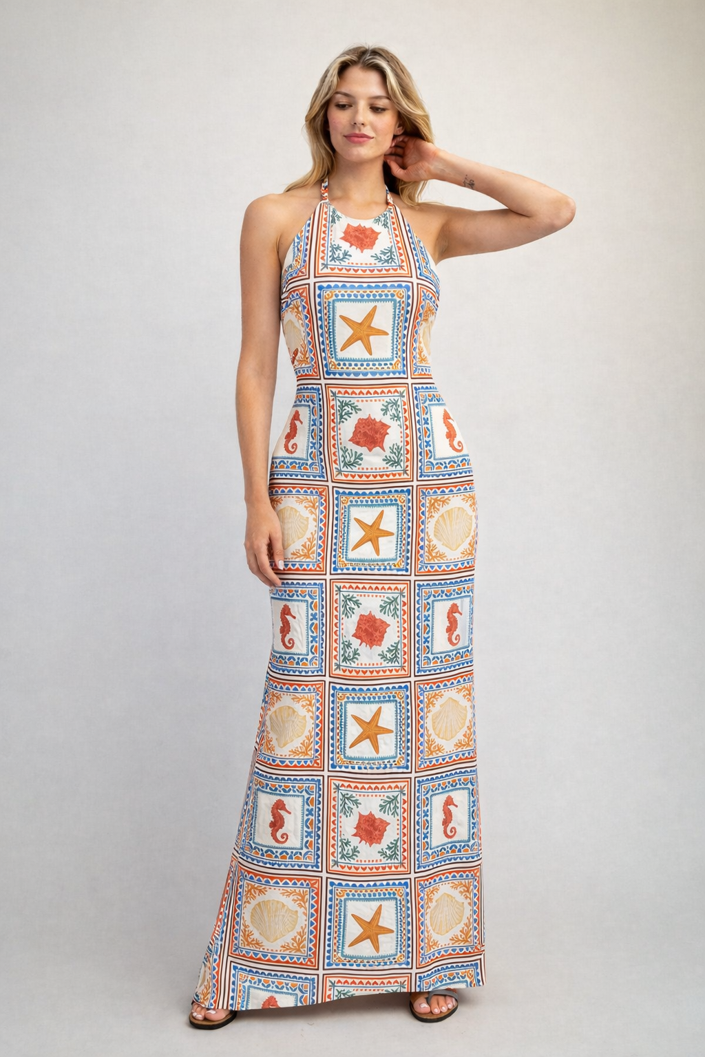 The Seaside Mosaic Maxi Dress