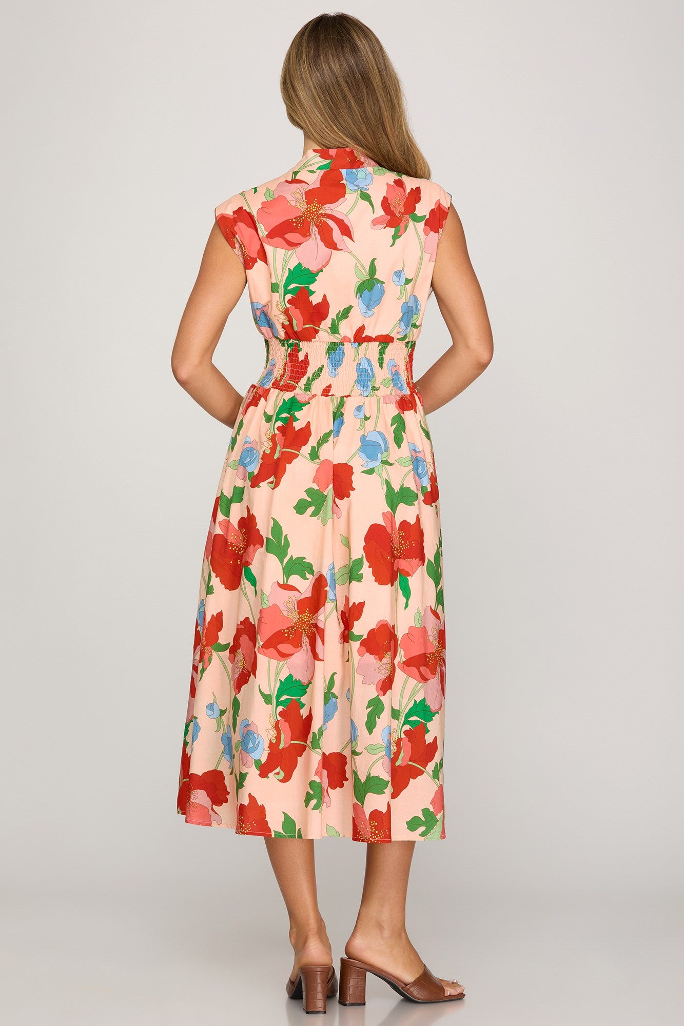 The Peachy Keen Zip- Front Midi