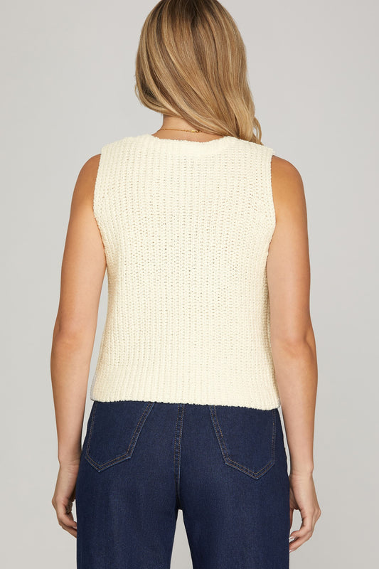 The Coastal Shell Knit Vest