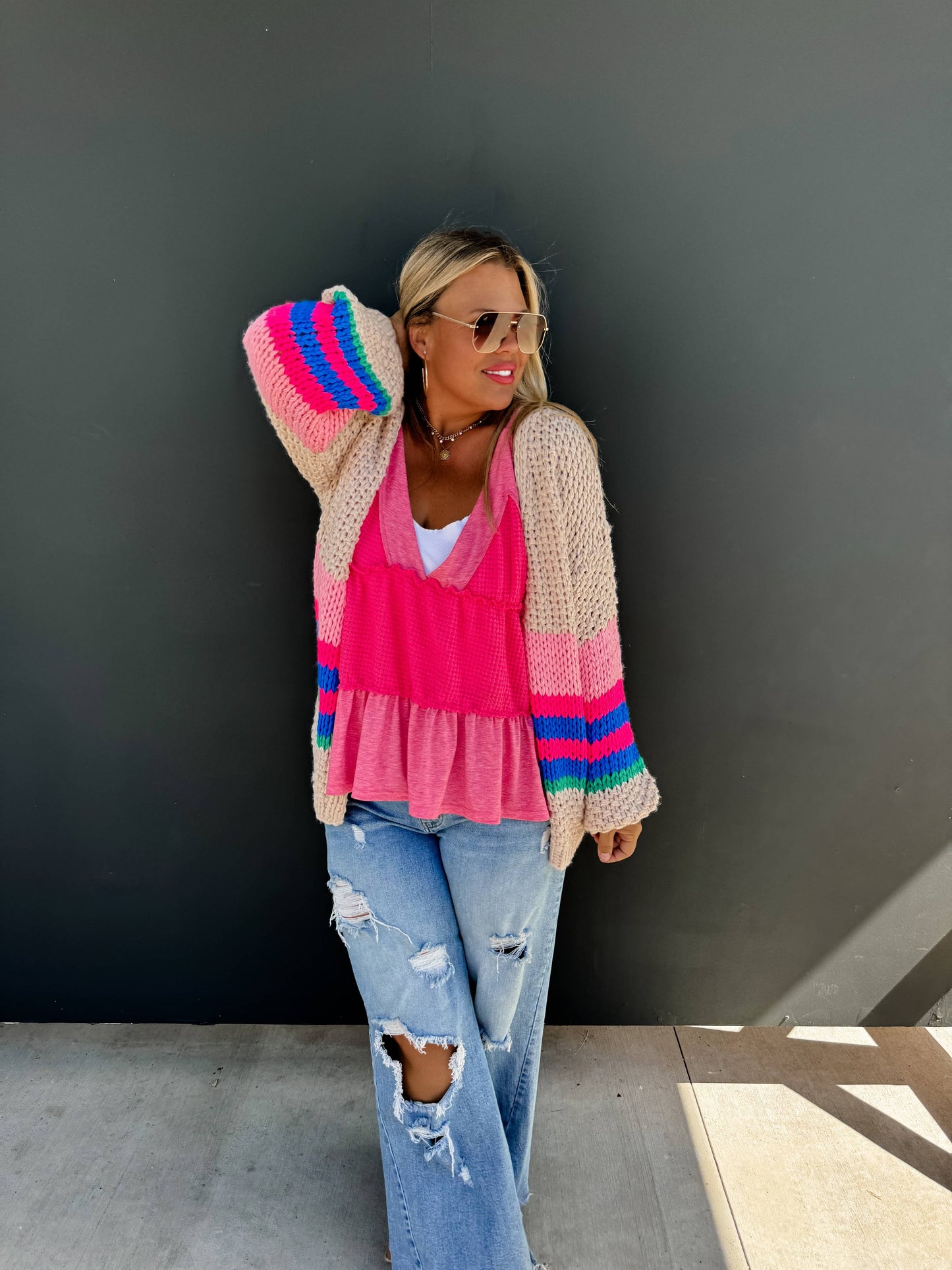 The Sunset Stripe Cardigan