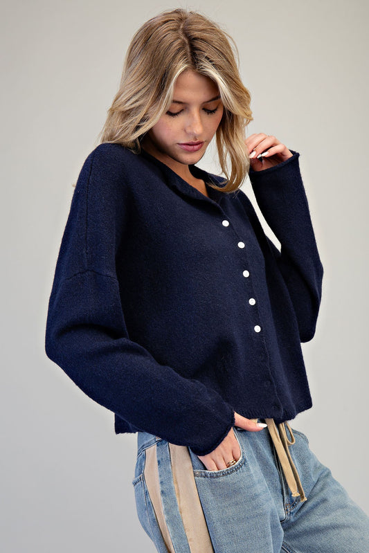 The Briar Cardigan- Midnight Navy