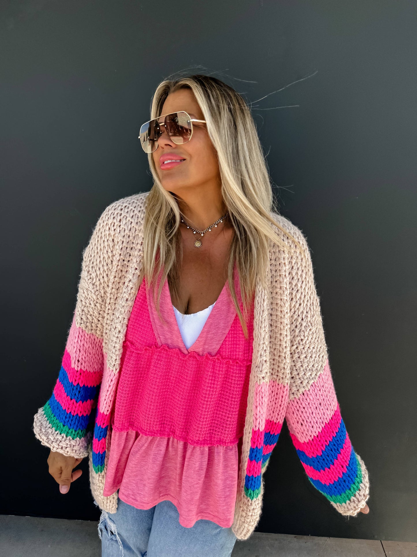 The Sunset Stripe Cardigan