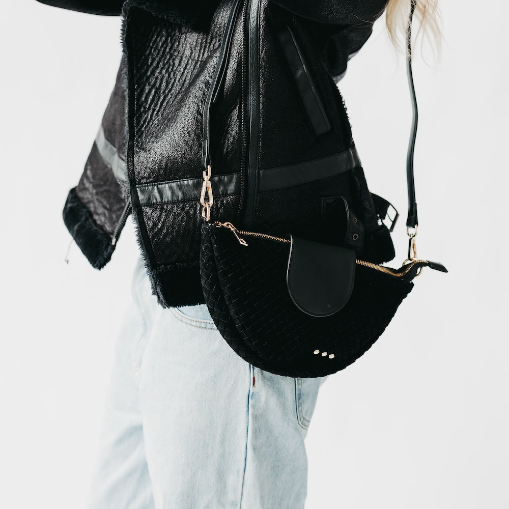 The Selena Suede Flap Crossbody