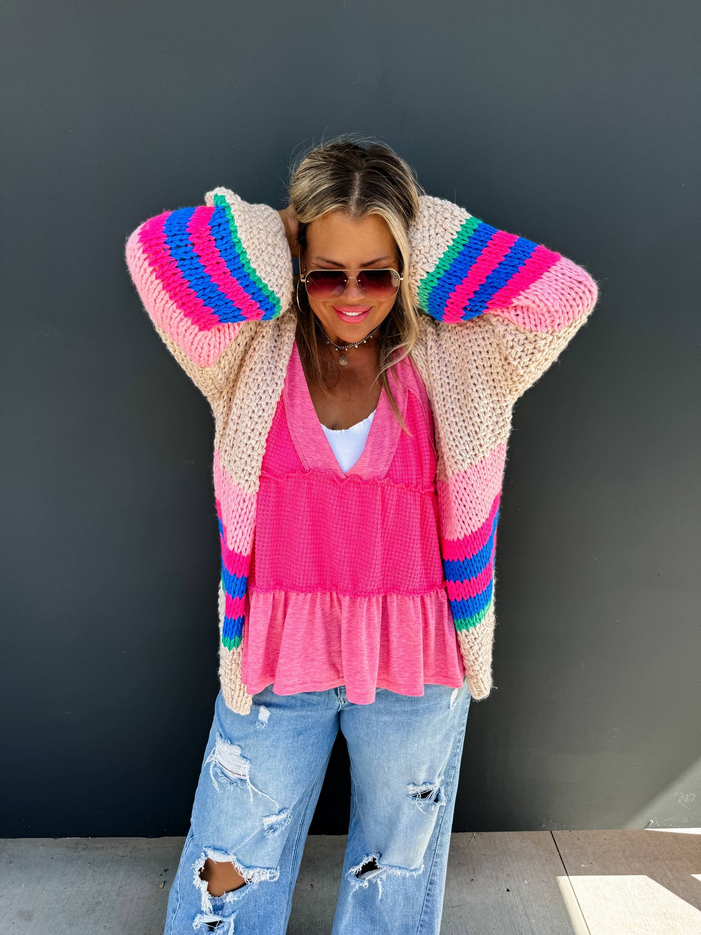 The Sunset Stripe Cardigan