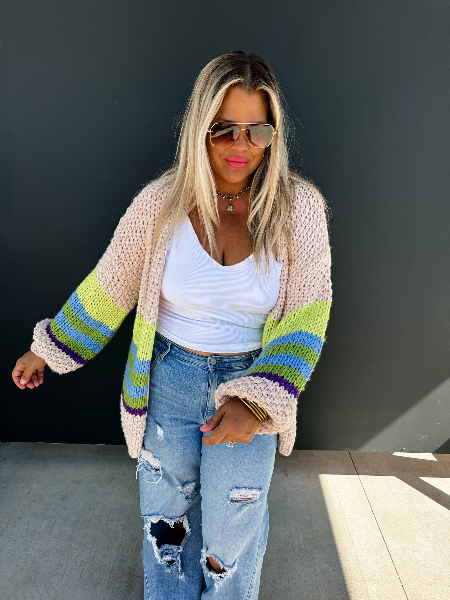 The Sunset Stripe Cardigan