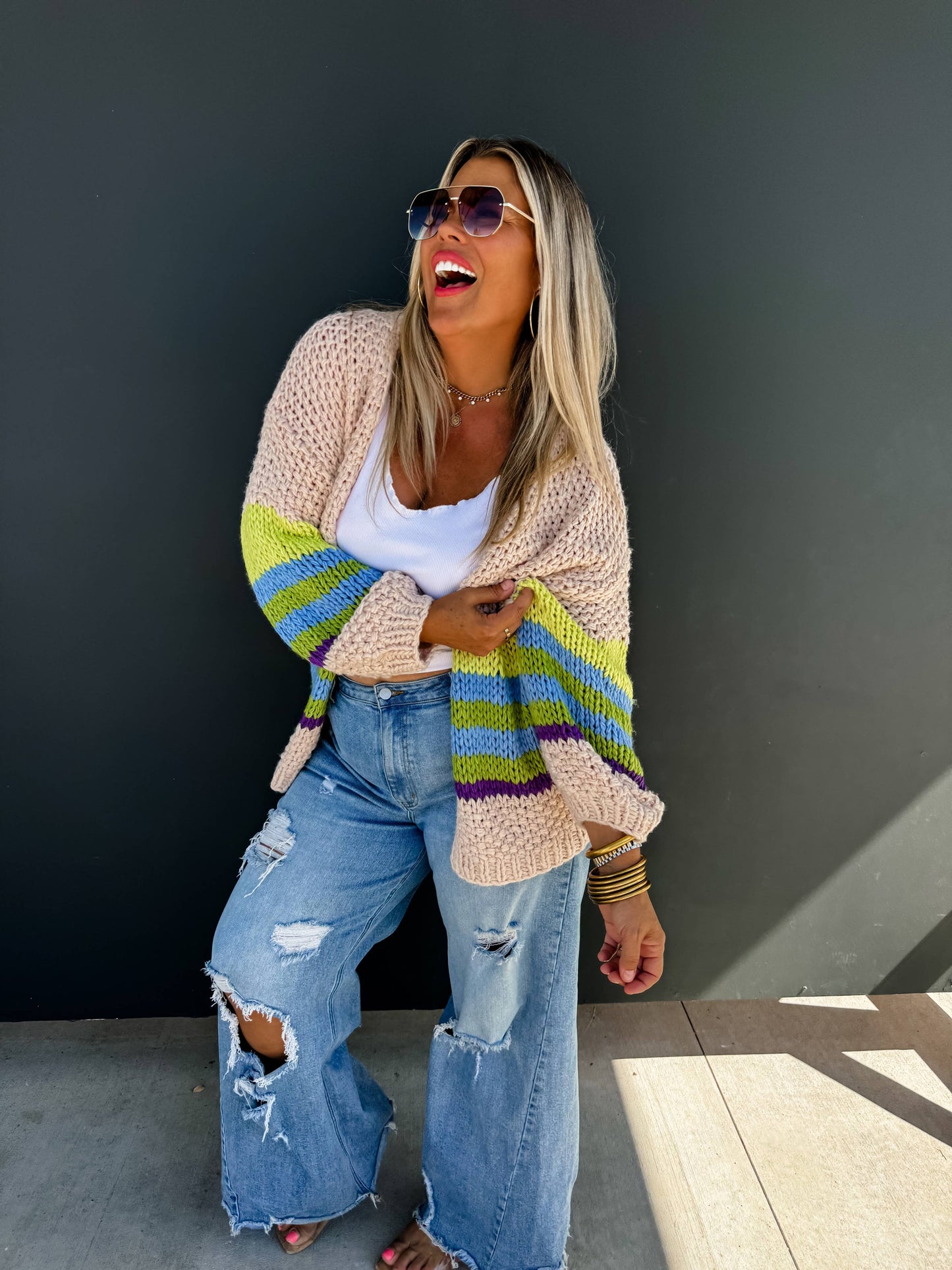 The Sunset Stripe Cardigan
