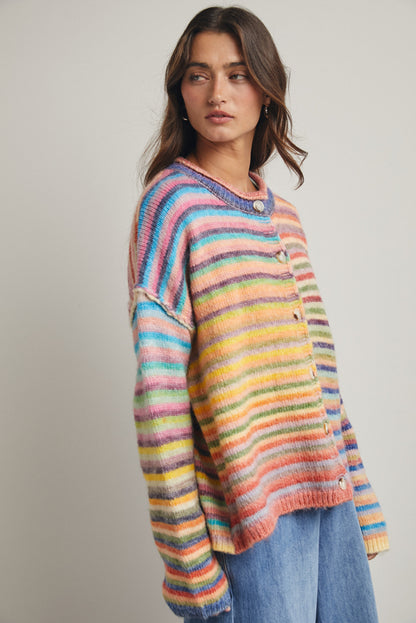 The Dorothy Cardigan | Sky + Purple