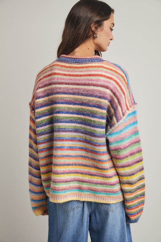 The Dorothy Cardigan | Sky + Purple