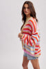 The Lennox Cardigan | Red/Sky