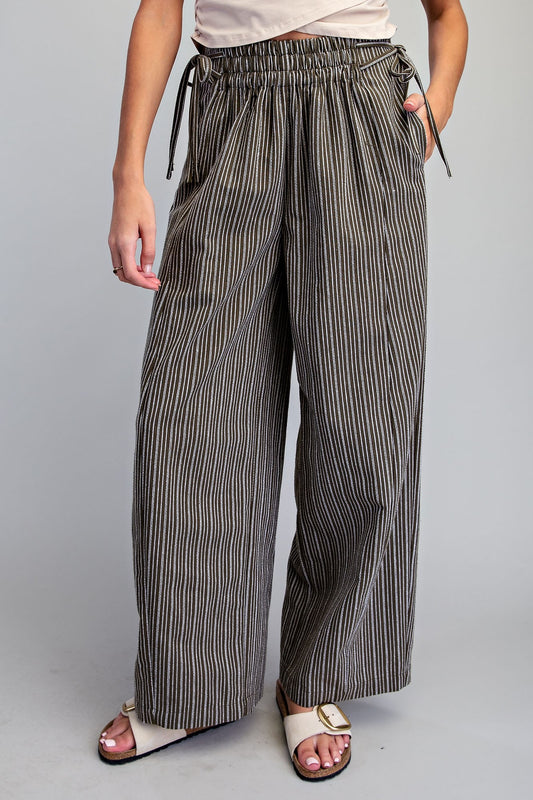 The Palmer Pinstripe Pants | Olive