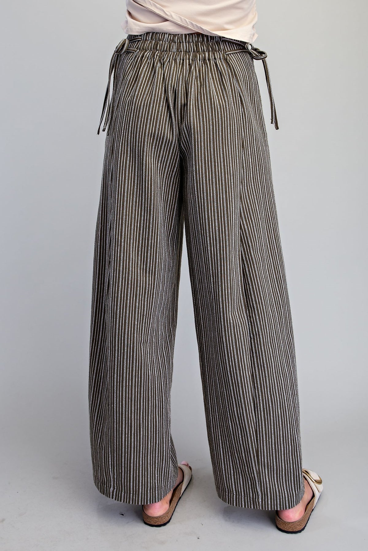The Palmer Pinstripe Pants | Olive