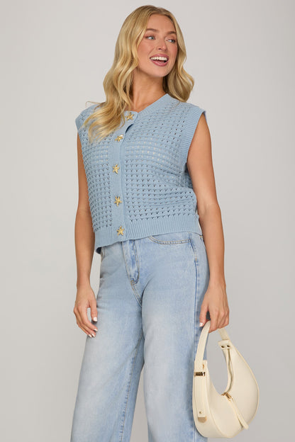 The Maris Starfish Button Knit