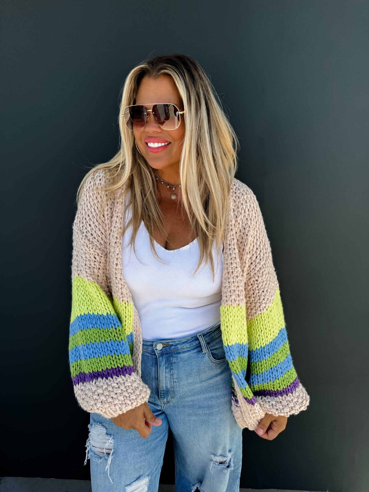 The Sunset Stripe Cardigan