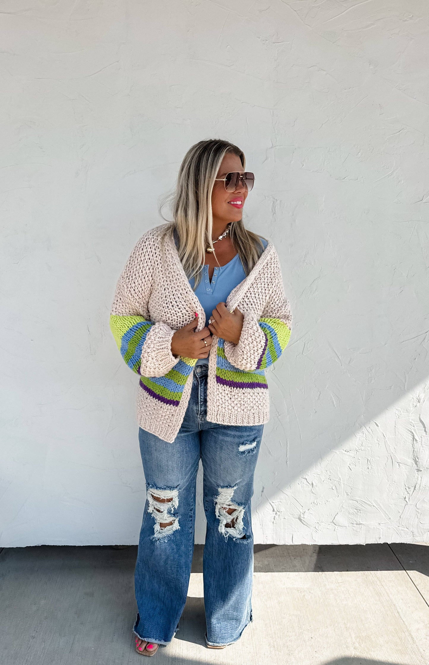 The Sunset Stripe Cardigan