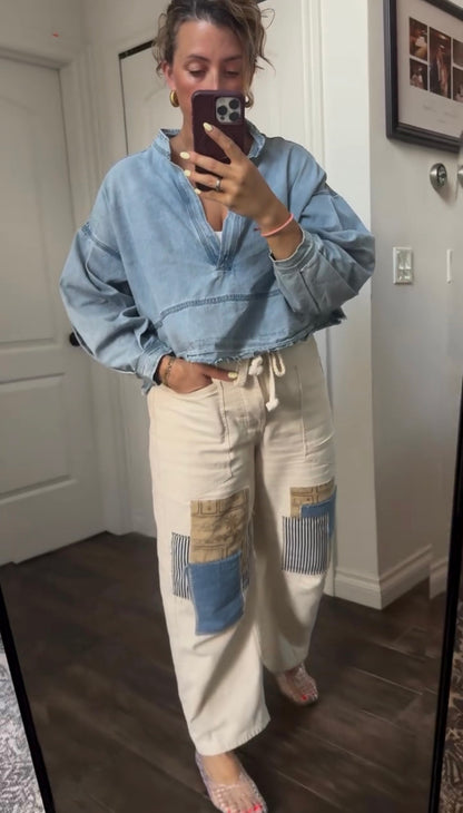 The Wander Patch Straight- Leg Pants