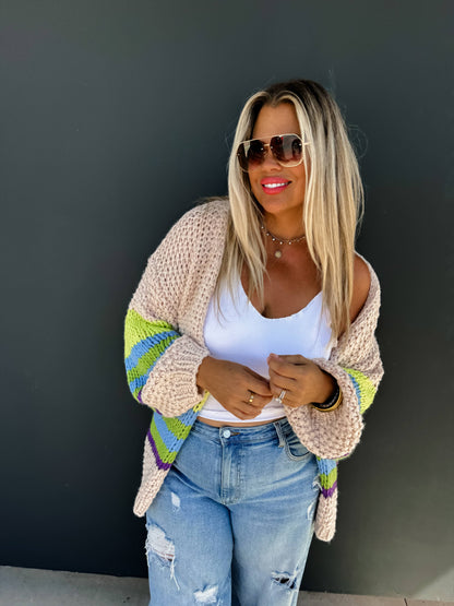The Sunset Stripe Cardigan