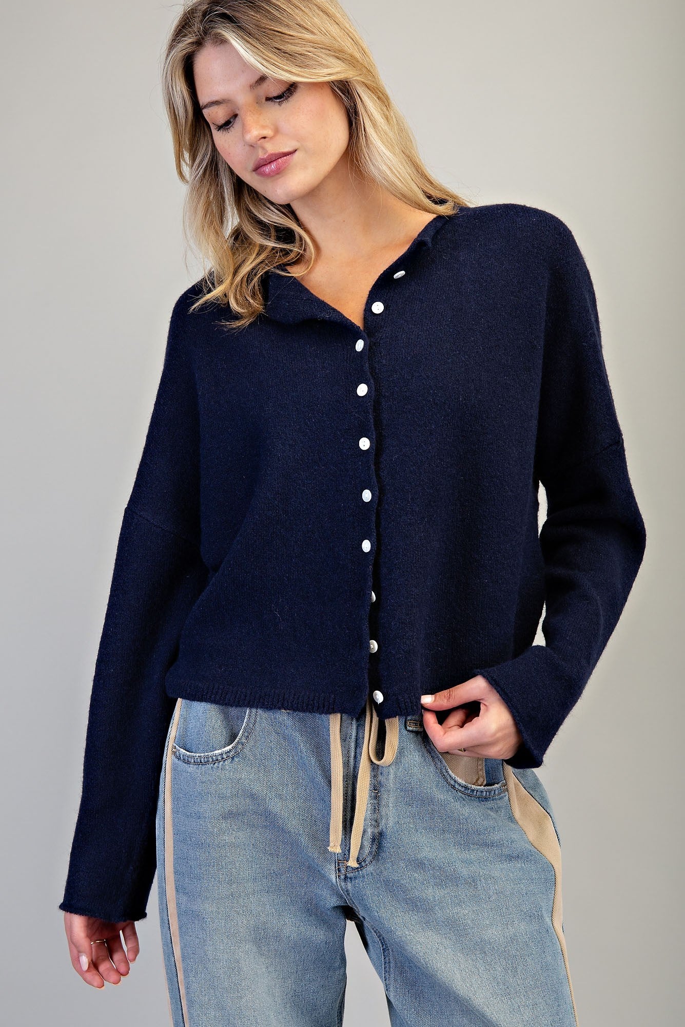 The Briar Cardigan- Midnight Navy