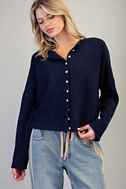 The Briar Cardigan- Midnight Navy