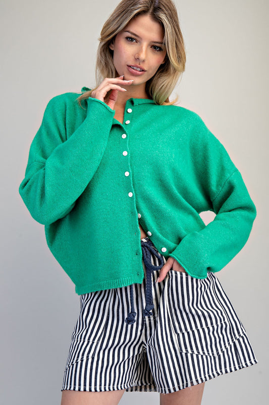 The Briar Cardigan- Kelly Green