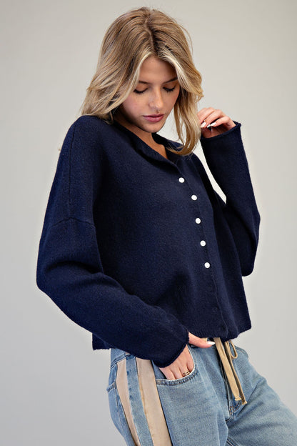 The Briar Cardigan- Midnight Navy
