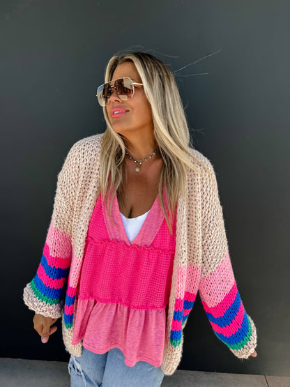 The Sunset Stripe Cardigan