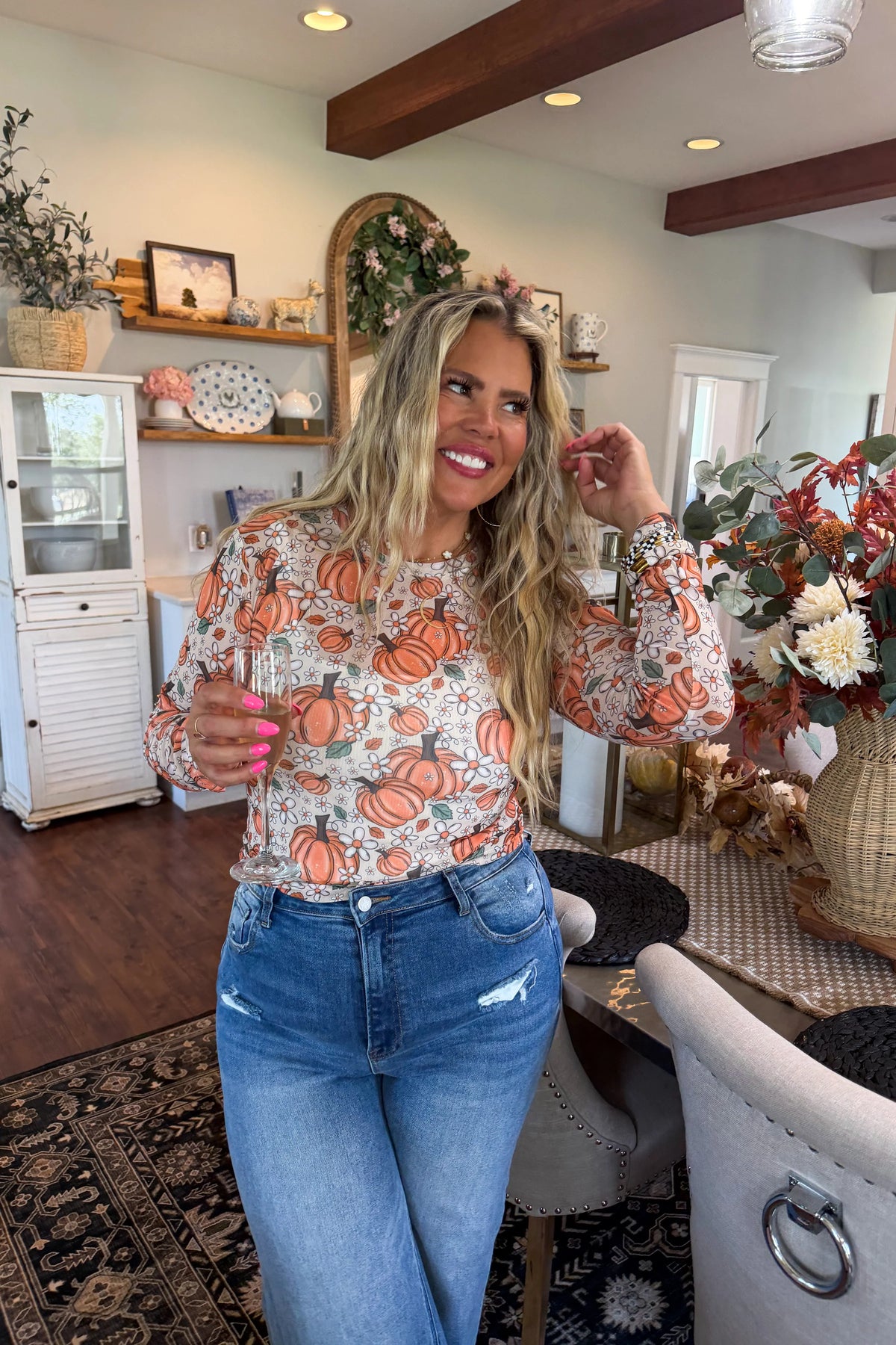 The Harvest Bloom Mesh Top