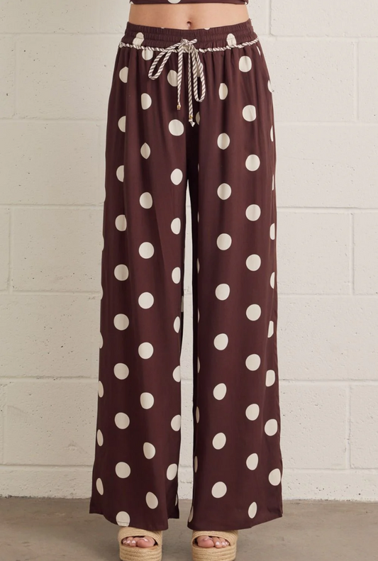 The Coco Polka Dot Wide-Leg Pants