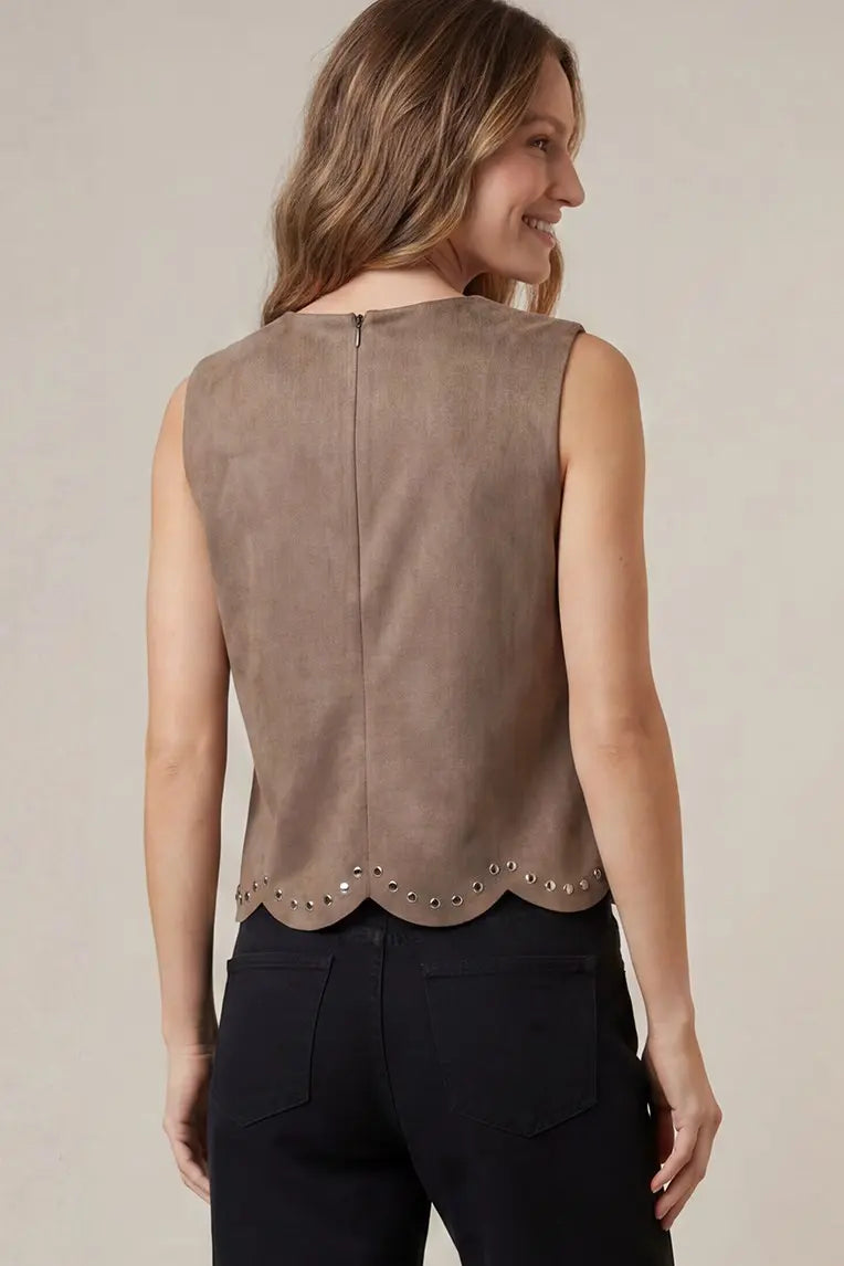 The Ember Studded Suede Top