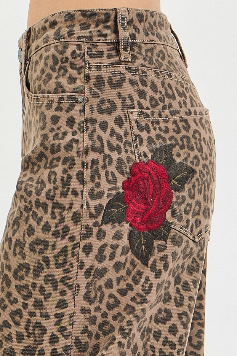The Roxanne Leopard Barrel Pants
