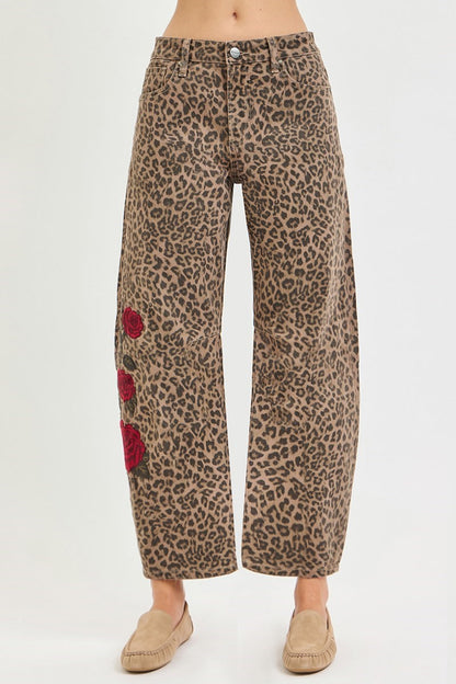 The Roxanne Leopard Barrel Pants