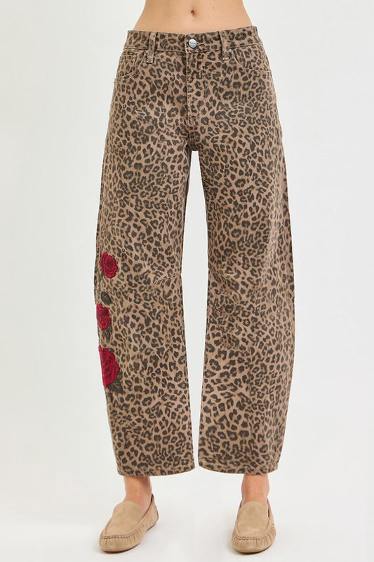The Roxanne Leopard Barrel Pants
