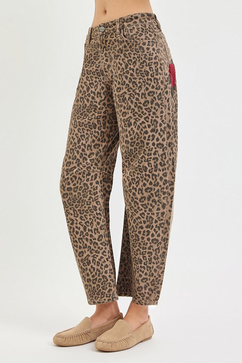 The Roxanne Leopard Barrel Pants