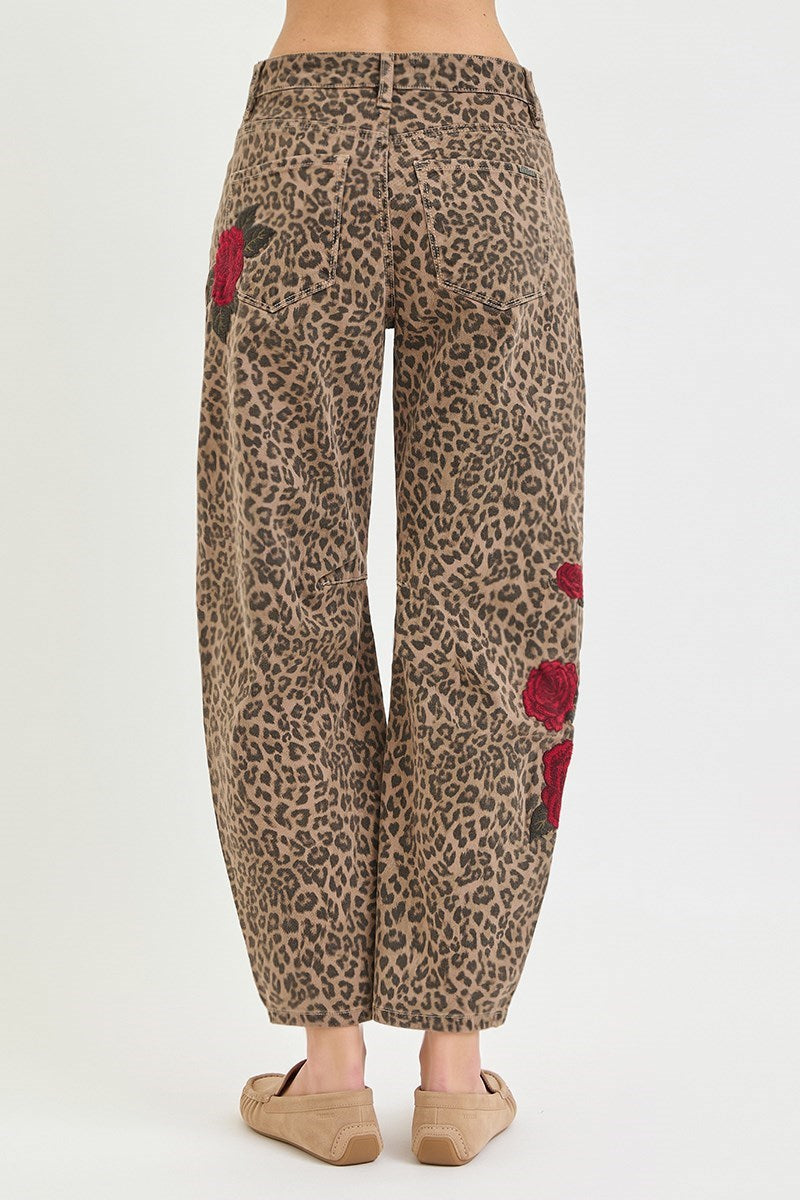 The Roxanne Leopard Barrel Pants