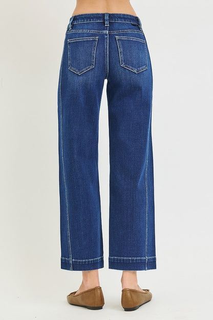 The Reese Ankle Wide Leg Jeans