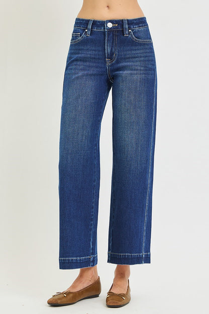 The Reese Ankle Wide Leg Jeans