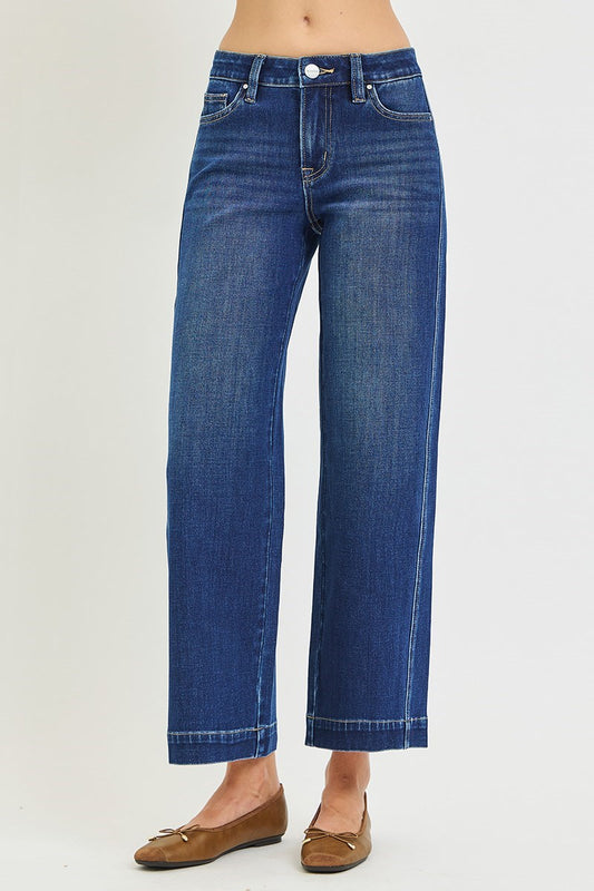 The Reese Ankle Wide Leg Jeans