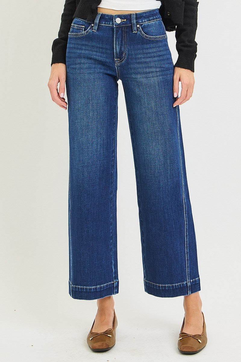 The Reese Ankle Wide Leg Jeans