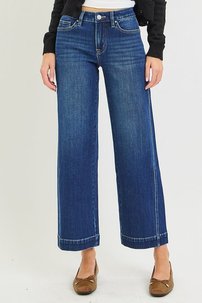 The Reese Ankle Wide Leg Jeans