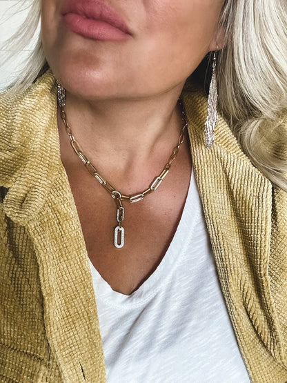 The Paperclip Lariat Necklace