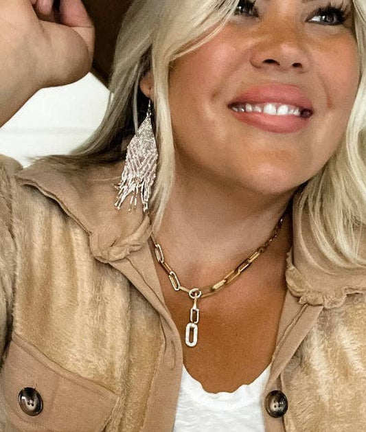 The Paperclip Lariat Necklace