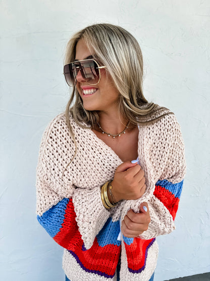 The Sunset Stripe Cardigan