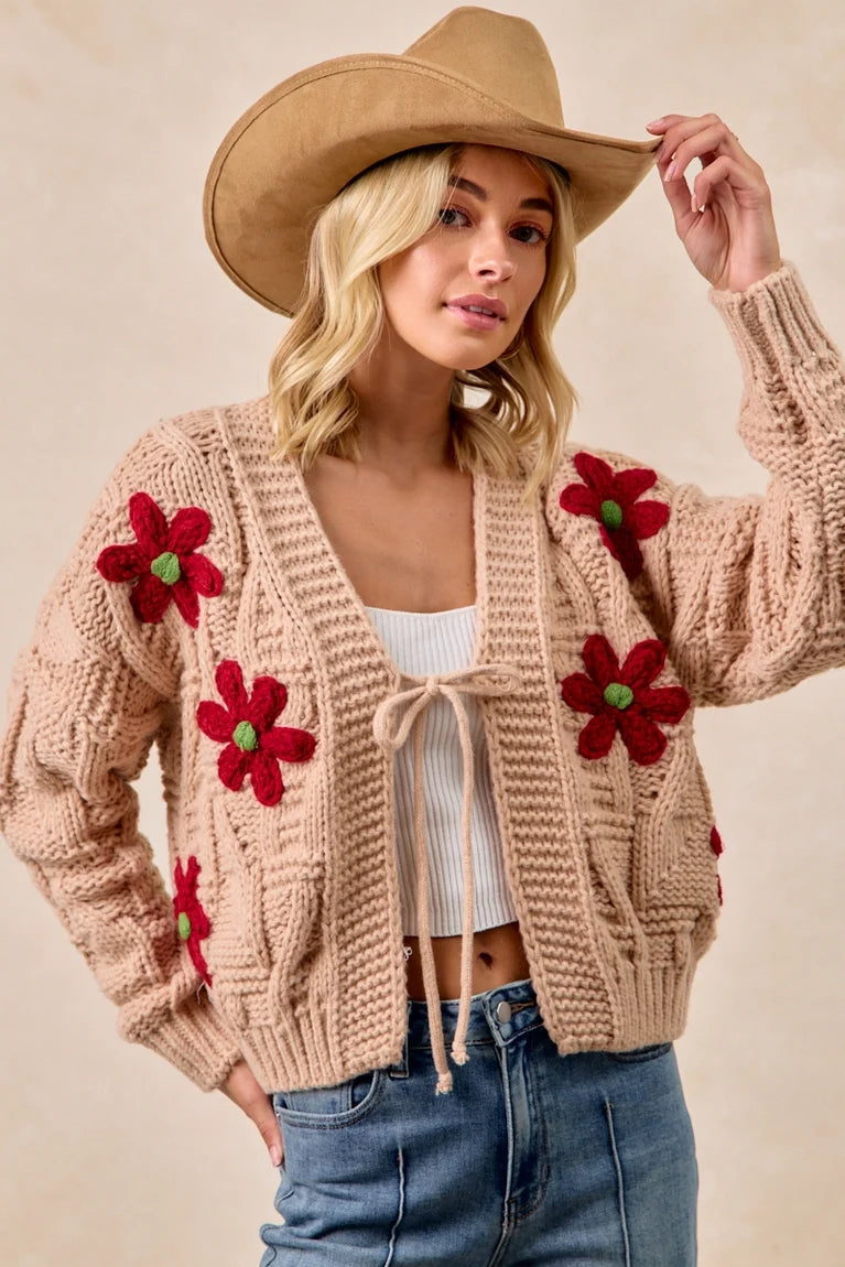 The Poppy Floral Knit Cardigan