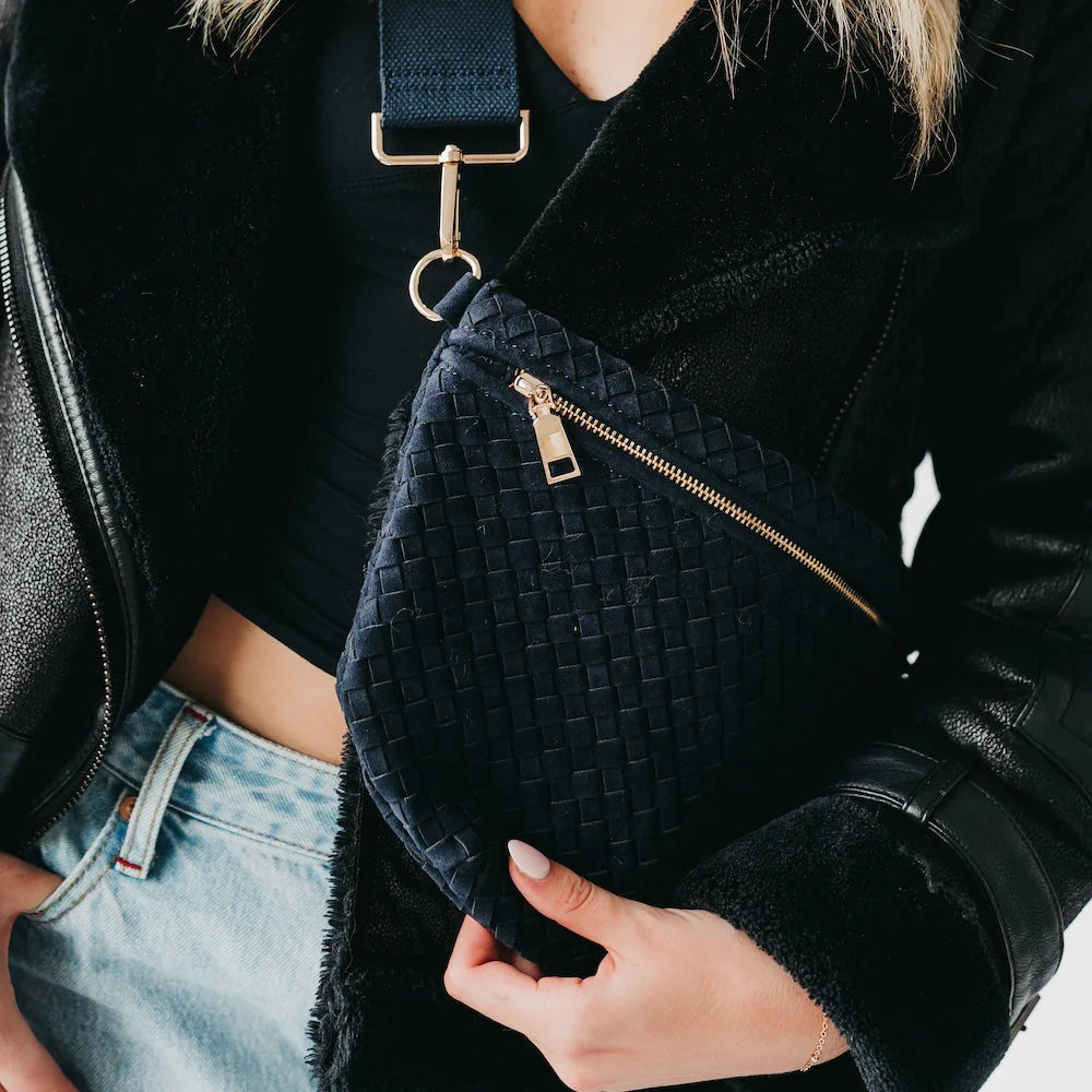 The Suede Westlyn Woven Bum Bag