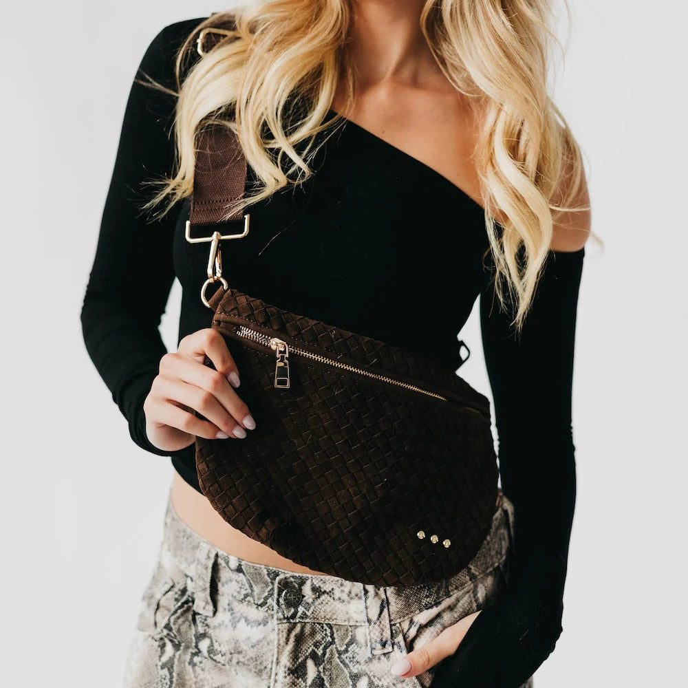 The Suede Westlyn Woven Bum Bag